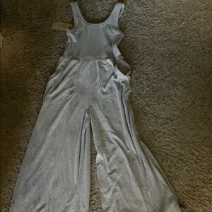 Elegant Gray cozy up bayjour jumpsuit